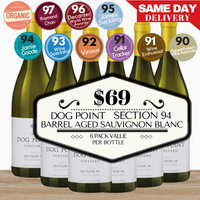 Dog Point Section 94 Barrel Aged Sauvignon Blanc (Organic) - Marlborough, New Zealand - Value 6 Pack