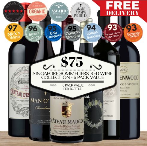 Singapore Sommeliers’ Red Wine Collection - 6 Pack Value