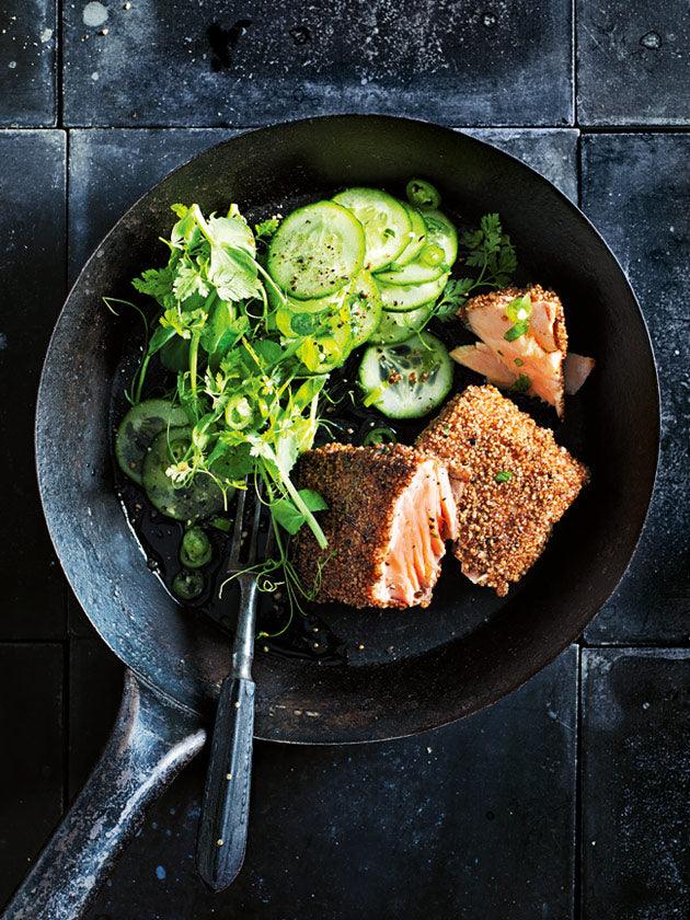 What’s For Dinner Tonight? Dukkah-crusted Salmon & Crowded House Sauvignon Blanc - Pop Up Wine