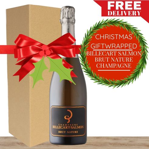 Billecart Salmon Brut Nature Champagne Eco Gift Box Christmas Gift-Wrapped
