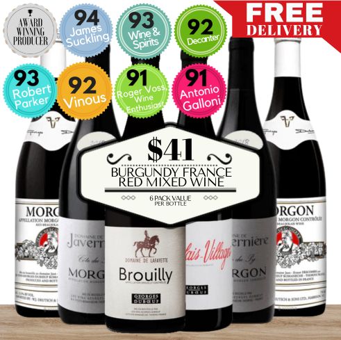 Burgundy France Red Mixed Wine - 6 Pack Value