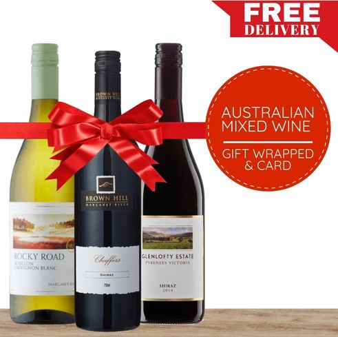 Australian Mixed Wine Gift Wrapped