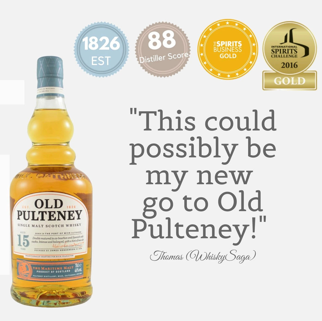 OLD PULTENEY 15Y ~ HIGHLAND, SCOTLAND
