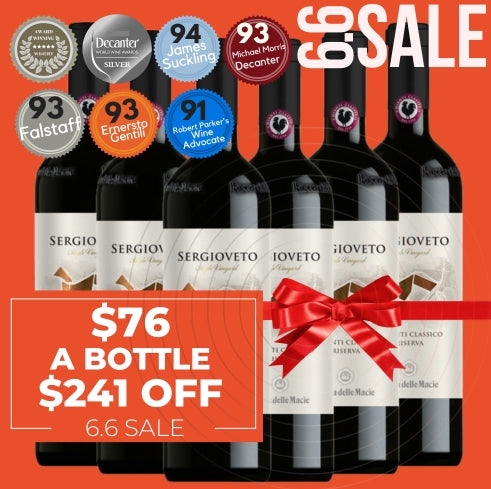 Sergioveto Chianti Classico Riserva 2018 - Tuscany, Italy 6 Pack Value