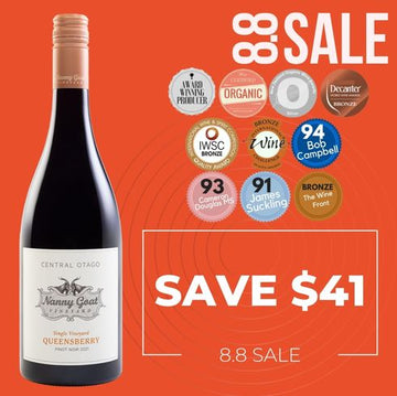 Nanny Goat Single Vineyard Queensberry Pinot Noir (Organic) 2021- Central Otago, New Zealand