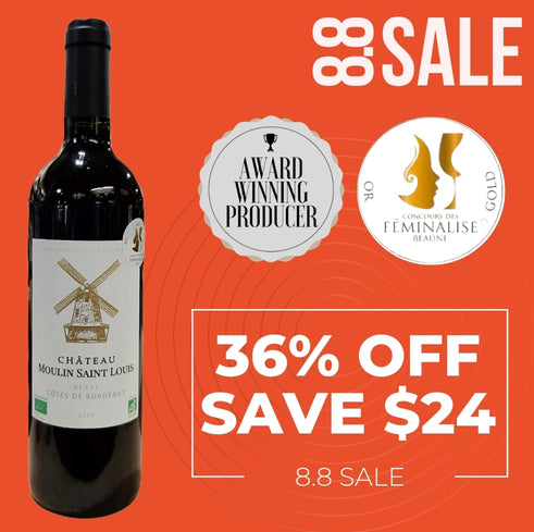 Chateau Moulin Saint Louis "MO" (Organic) 2019  ~ Bordeaux, France