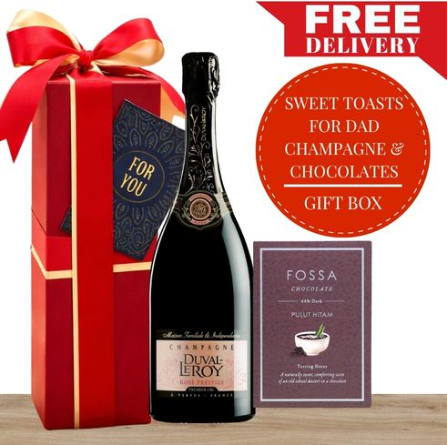 A Sweet Toast for Dad Champagne & Gourmet Chocolate Premium Gift