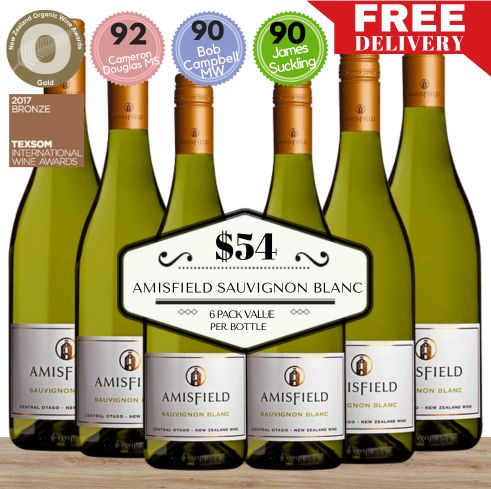 Amisfield Sauvignon Blanc (Organic) ~ Central Otago, New Zealand - 6 Pack Value
