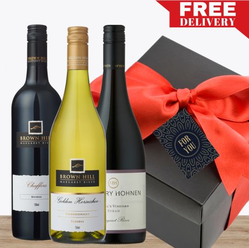 Australian Wine Treasures Red & White Gift Box & Wrapped