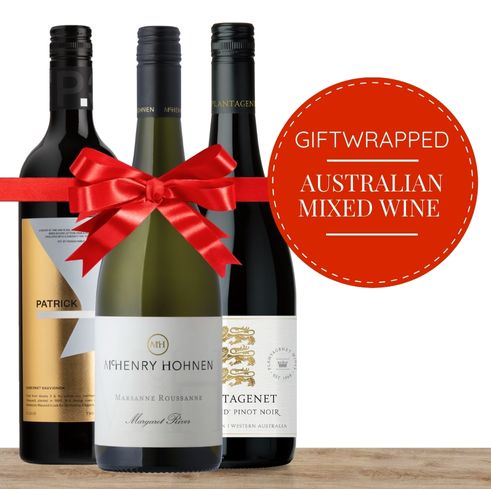 Australian Mixed Wine Gift Wrapped