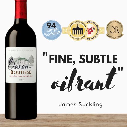 Baron Boutisse Saint-Emilion Grand Cru 2019 - Bordeaux, France