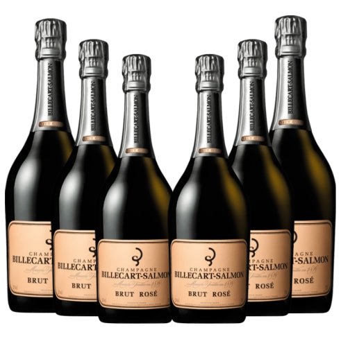 Billecart Salmon Brut Rosé NV Champagne, France - 6 Pack Value
