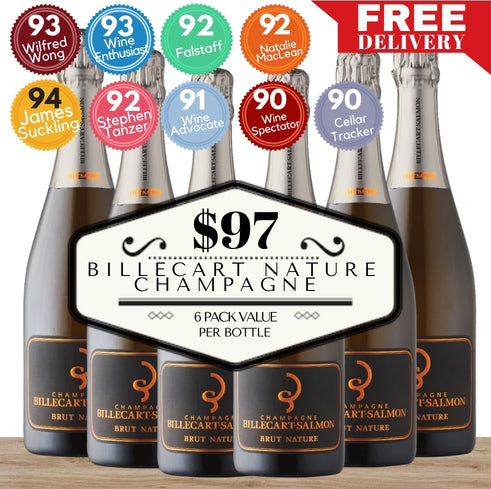 Billecart Salmon Brut Nature Champagne ~ Champagne, France - 6 Pack Value