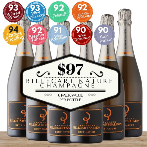 Billecart Salmon Brut Nature Champagne ~ Champagne, France - 6 Pack Value