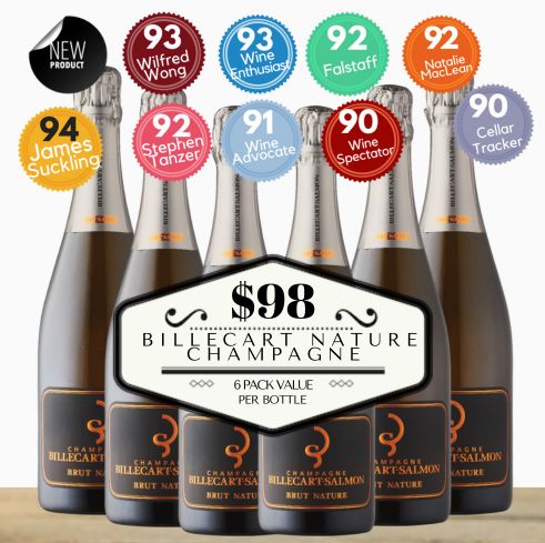 Billecart Salmon Brut Nature Champagne ~ Champagne, France - 6 Pack Value