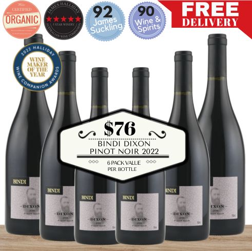 Bindi Dixon Pinot Noir 2022 ~ Macedon Ranges, Australia ~ 6 pack Value