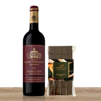 Bordeaux French Red Wine & Gourmet Chocolate Gift-Wrapped