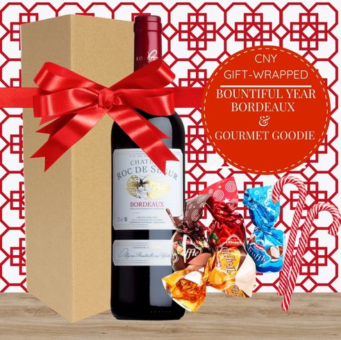 Bountiful Year Bordeaux & Gourmet Goodie Gift Eco Box & Wrapped