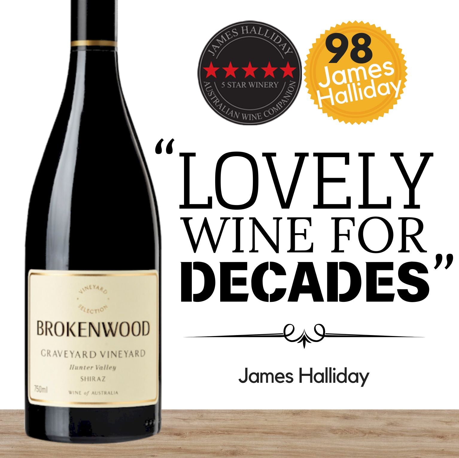 Brokenwood Graveyard Vineyard Shiraz ~ Hunter Valley, NSW, Australia