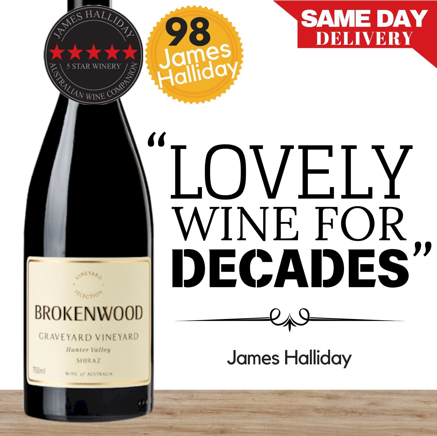 Brokenwood Graveyard Vineyard Shiraz ~ Hunter Valley, NSW, Australia