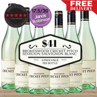 Brokenwood Cricket Pitch Semillon Sauvignon Blanc - Hunter Valley, Australia - 6 Pack Value