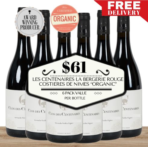 Clos des Centenaires Grenache Vielles Vignes (Old Vines) Red (Organic) - Southern Rhône, France 6 Pack Value