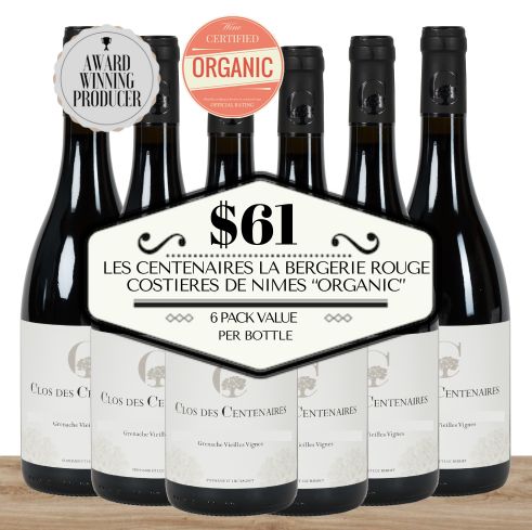 Clos des Centenaires Grenache Vielles Vignes (Old Vines) Red (Organic) - Southern Rhône, France 6 Pack Value