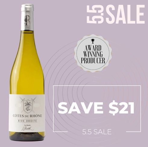 Luc Baudet Cotes du Rhone Rive Droite White 2018 - Rhone, France
