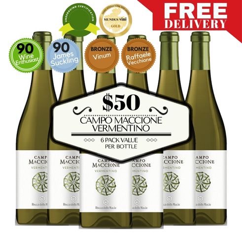 Campo Maccione Vermentino - Tuscany, Italy - 6 Pack Value
