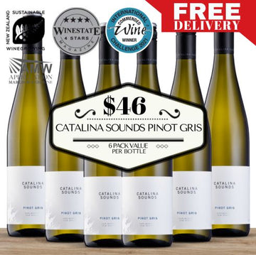 Catalina Sounds Pinot Gris 2022 - Marlborough, New Zealand 6 Pack Value