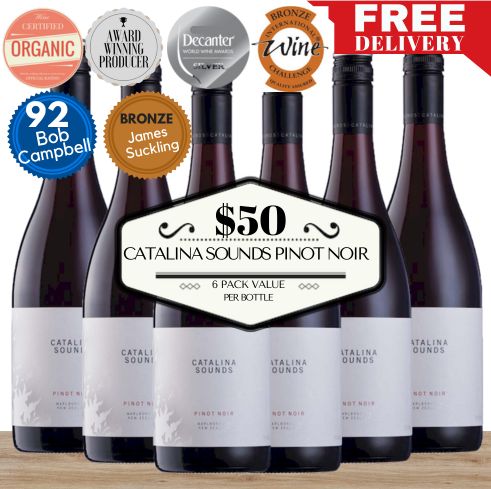 Catalina Sounds Pinot Noir - Marlborough, New Zealand - 6 Pack Value