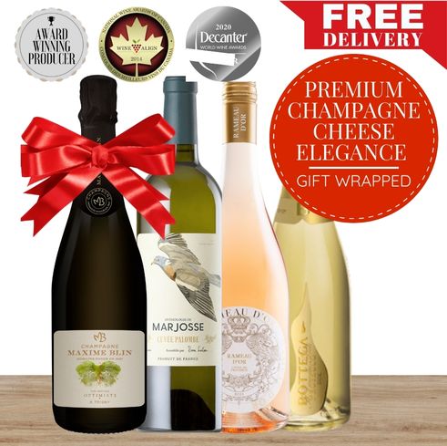 Champagne & Cheese Elegance Tasting Gift-Wrapped