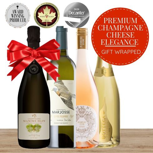 Champagne & Cheese Elegance Tasting Gift-Wrapped