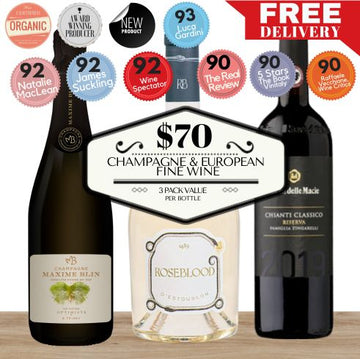 Champagne & European Fine Wine Selection - 3 Pack Value