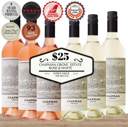 Chapman Grove Estate Rose & White Wine Mixed ~ Margaret River, Western Australia 6 Pack Value
