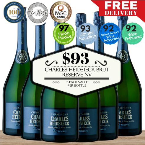 Charles Heidsieck Brut Reserve NV - Champagne, France - 6 Pack Value