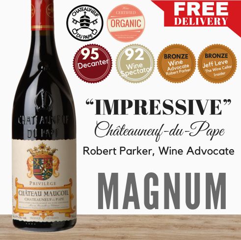 Chateau Maucoil Chateauneuf-du-Pape Privilege Red Magnum ~ Southern Rhone, France