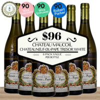 Château Maucoil Châteauneuf-du-Pape Trésor White - Rhône Valley, France - 6 Pack Value