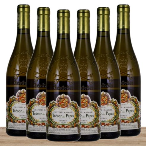 Château Maucoil Châteauneuf-du-Pape Trésor White - Rhône Valley, France - 6 Pack Value