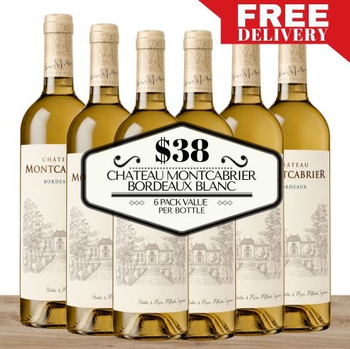 Chateau Montcabrier Bordeaux Blanc - Bordeaux, France Value 6 Pack