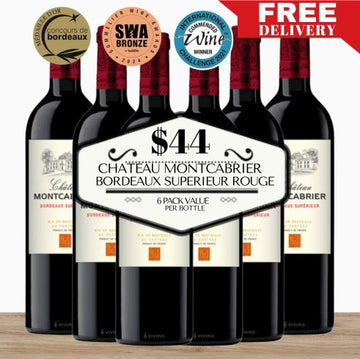 Chateau Montcabrier Bordeaux Superieur Rouge - Bordeaux, France - 6 Pack Value