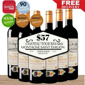 Chateau Tour Bayard Montagne Saint Emilion - Bordeaux, France 6 Pack Value