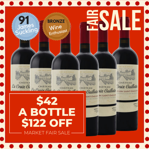 Chateau La Croix Guillotin Puisseguin Saint Emilion 2021 - Bordeaux, France - 6 Pack Value