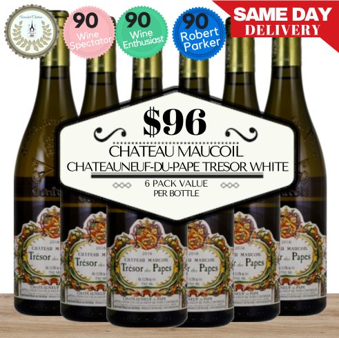Château Maucoil Châteauneuf-du-Pape Trésor White - Rhône Valley, France - 6 Pack Value