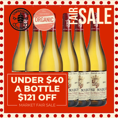 Chateau Maucoil Côtes du Rhône Villages Blanc 2022 - Rhone, France 6 Pack Value