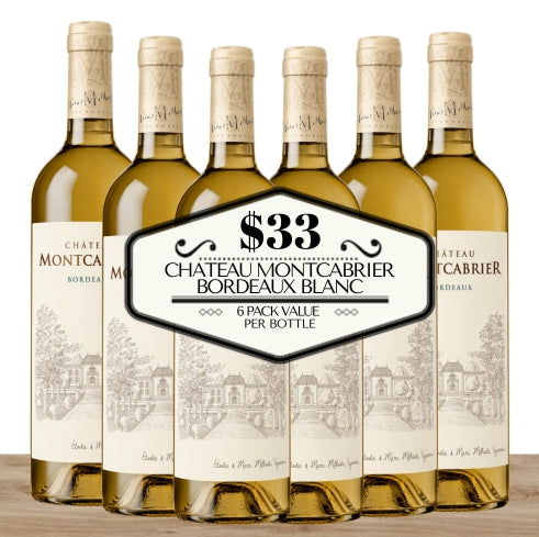 Chateau Montcabrier Bordeaux Blanc 2022 - Bordeaux, France Value 6 Pack