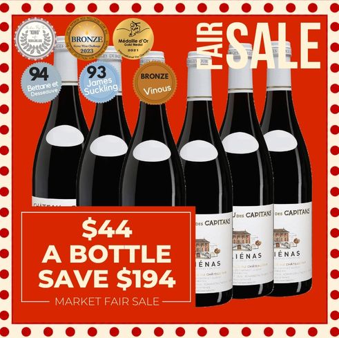 Chateau des Capitans Julienas - Beaujolais, Burgundy France 6 Pack Value