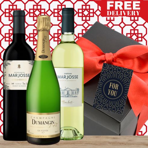 Cheers to Prosperity – Red & White Wine CNY Gift Box & Wrapped