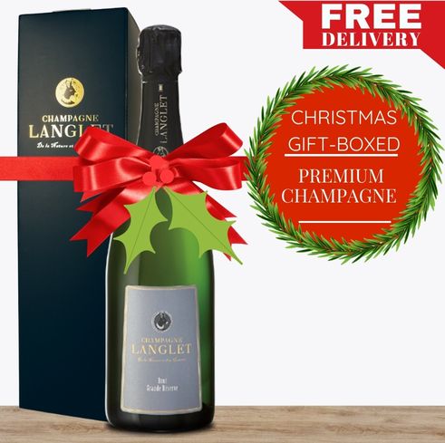 Champagne Premium Christmas Gift Box & Wrapped