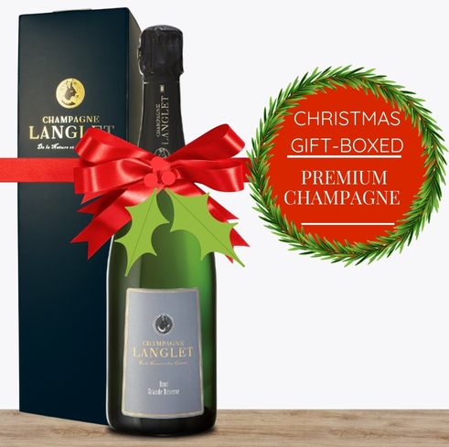 Champagne Premium Christmas Gift Box & Wrapped